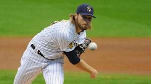 Milwaukee Brewers pitcher Corbin Burnes